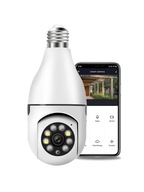 Kamera kopułkowa E27 IP G13 żarówka obrotowa Wi-FI,tryb nocny 3 Mpx-2kolory