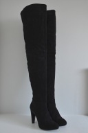 Zamszowe MUSZKIETERKI Stelio Malori bardzo wysoka cholewka za kolano