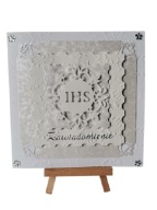 ZAWIADOMIENIA KOMUNIA UNIWERSALNE Z HOSTIĄ - K4 – SREBRO – BIEL