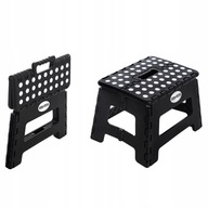 Taboret składany EasyForm 22 cm – antypoślizgowy stołek czarny z tworzywa