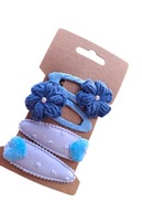 Spinki do włosów szydełkowe kwiatki 4 szt.