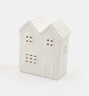 DEKORACJA ŚWIĄTECZNA DOMEK ŚWIECZNIK 100% DOLOMIT BIAŁY NOWY !!