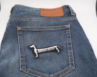 Naszywka Haftowana JAMNIK SZKIELET Halloween – 10 x 5 cm