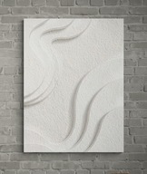 Obraz 3D ręcznie wykonany abstrakcja reliefowa Wabi Sabi, Japandi 40×50