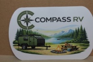 NAKLEJKA - COMPASS RV - AUTO - MOTOR - KOLEKCJA - CAMPER