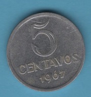 (1BZ16) Brazylia 5 centavo, 1967