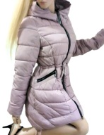 S'WEST PIKOWANA OCIEPLANA KURTKA Z KAPTUREM W PUDROWYM RÓŻU M