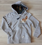 HM Bluza szara z kapturem z tygrysem 122-128cm