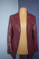 Piękna marynarka burgundowa nowa eco skóra _L