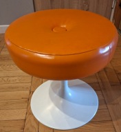 KRZESLO PUFFA STOLEK SPACE AGE ORANGE DESIGN SAARINEN TULIP 60s