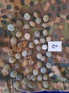 Wojenne guziki do munduru zestaw 50 sztuk groszki WH / SS - wyprzedaż 984