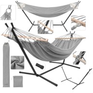 HAMAK ZE STELAŻEM OGRODOWY DWUOSOBOWY DUŻY 250KG ŻELAZNY MOCNY HUŚTAWKA XXL