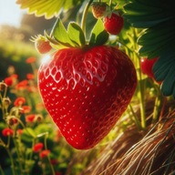 Panel na torbę, poduchę ogrodową, 45x45cm wodoodporny oxford truskawka