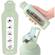Szklana butelka Revity 700ml bidon shaker ze słomką i silikonowym etui colo