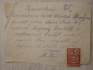 CIEKAWE Zaświadczenie - PIECZĄTKA - GROMADA - SOŁTYS, STARY ZNACZEK