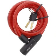 Zabezpieczenie Zapiecie rowerowe linka Walfort plaski kluczyk 12mm 180cm