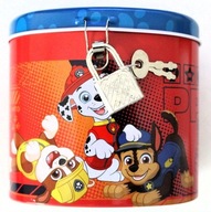 PSI PATROL Skarbonka Metalowa Zamykana na Kłódkę