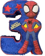 PINIATA URODZINOWA DOWOLNY NUMER CYFRA SPIDEY SPIDERMAN + kij gratis