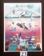 Fauna morza , walenie , ryby , ptaki , ukwiały , Grenada MNH