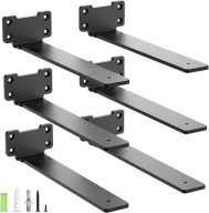 WSPORNIK PÓŁKI 20cm czarny metalowy loft uchwyt zestaw 6 sztuki udźwig 75kg