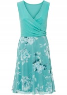 Tanio !_NOWA koktajlowa WYSZCZUPLAJĄCA sukienka_WYGODNA z halką_lycra_48/50