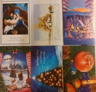 Boże Narodzenie - Kartka rozkładana 6 szt. z kopertami