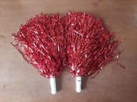 Pompony dla cheerleaderek czerwone