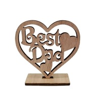 Drewniane Serce prezenty na dzień ojca, dzień matki (naj. tata)