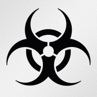 Biohazard Zagrożenie Symbol Naklejka Wycinana Ploterowo rozm. S
