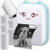 DRUKUŚ MINI DRUKARKA TERMICZNA DLA DZIECI APARAT NATYCHMIASTOWY + 6 ROLEK