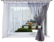 FIRANA GOTOWA 2-KOLOROWA GŁADKI WOAL WZÓR 370X150 CM