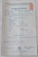 Świadectwo szkolne Lwów 1922 Szkoła Handlowa Polska II RP