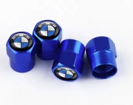 Nakrętki kapturki na wentyle BMW niebieskie (4szt.)