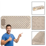 MATA ŁAZIENKOWA RUHHY ANTYPOŚLIZGOWA BEŻOWA MASUJĄCA SZYBKOSCHNĄCA 36X69CM