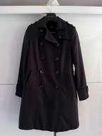 GINA S_ CZARNY PŁASZCZYK/TRENCZ M/L STAN BDB