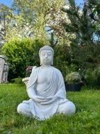 BETONOWA FIGURA OGRODOWA DUŻY BUDDA SIEDZĄCY dekoracja z betonu 12kg 38cm