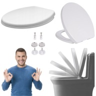 DESKA SEDESOWA WC WOLNOOPADAJĄCA UNIWERSALNA TWARDA WYPINANA MOCNA