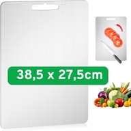DESKA PŁYTA BLACHA do krojenia ze stali szlachetnej higieniczna 38,5x27,5cm