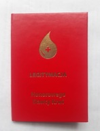 Legitymacja książeczka brelok breloczek 0Rh- honorowego dawcy krwi HDK