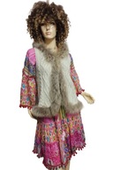 MANZINI KAMIZELKA futro SZOPA jenot z kapturem 36