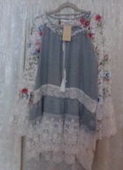 WŁOSKA BLUZKA TUNIKA SCHILO - JOLIE KORONKA HAFT BOHO