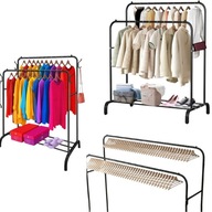 WIESZAK NA UBRANIA METALOWY STOJĄCY STABILNY STOJAK NA OBUWIE