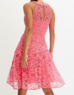 Tanio !_ NOWA 259zł KORONKOWA koktajlowa sukienka róż BODYFLIRT_halka_46/48