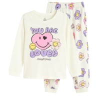 Cool Piżama z wesołą z aplikacją, WIOSNA, SmileyWorld,134 cm