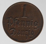 E35. WOLNE MIASTO GDAŃSK WMG 1 PFENNIG 1929 ŁADNA
