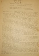 GŁOS nr 30 specjalny, niezależny miesięcznik 29 VIII 1980