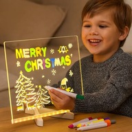 Podświetlana TABLICA Do RYSOWANIA LED PISANIA WIELOKROTNEGO UŻYTKU ŚWIETLNA