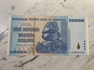 Zimbabwe - 100000000000000 dolarów - najwyższy nominał w historii - UNC