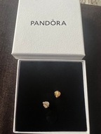 Kolczyki Pandora liść cyrkonia