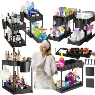 OORGANIZER REGAŁ POD ZLEW DO SZYFLADY DO ŁAZIENKI CZARNY WYSÓWANY WĄSKI